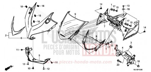 CARENA SUPERIORE CBR500RAF di 2015